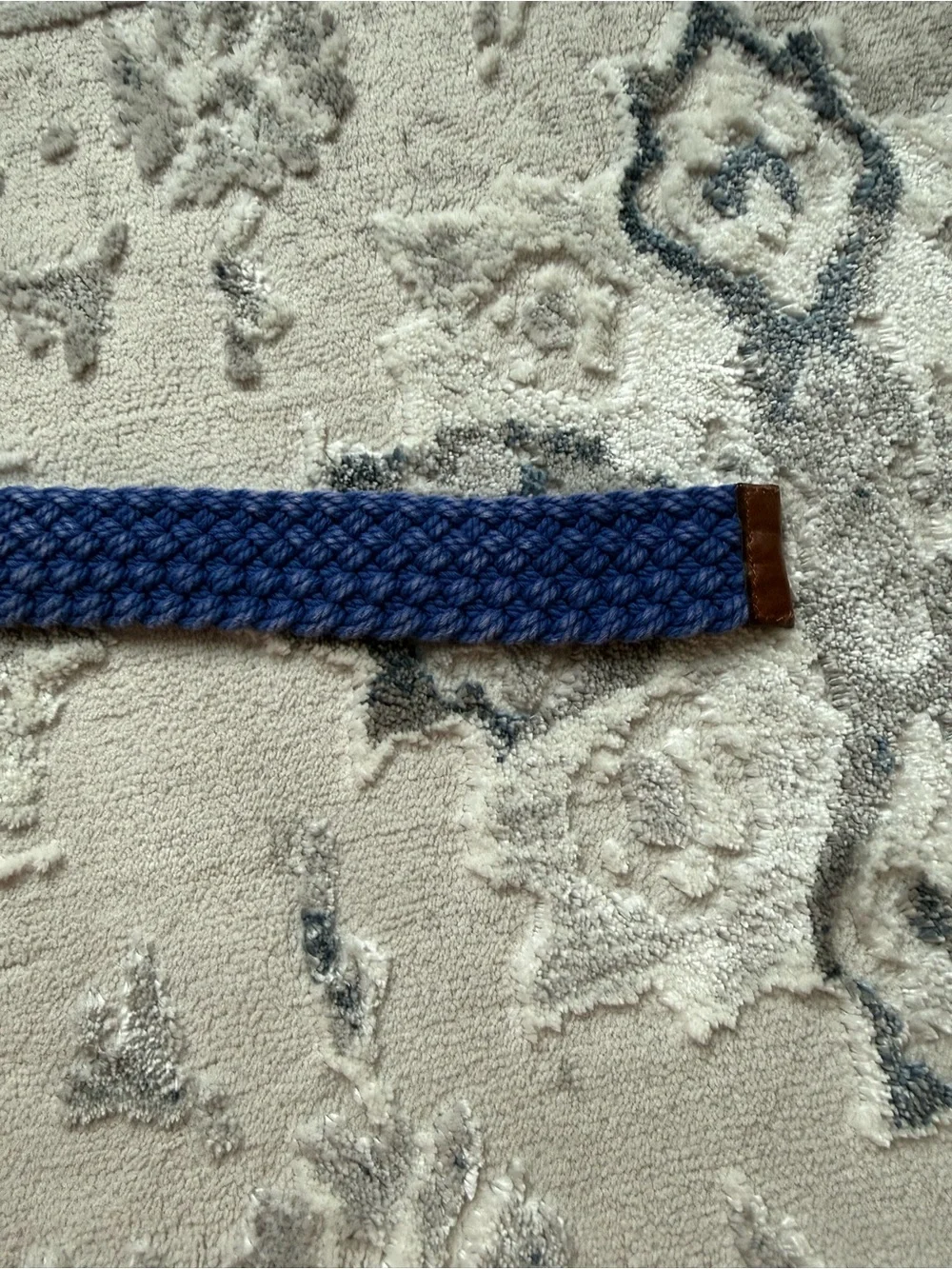 Polo Ralph Lauren braided cotton/canvas belt with gold-tone double O-rings